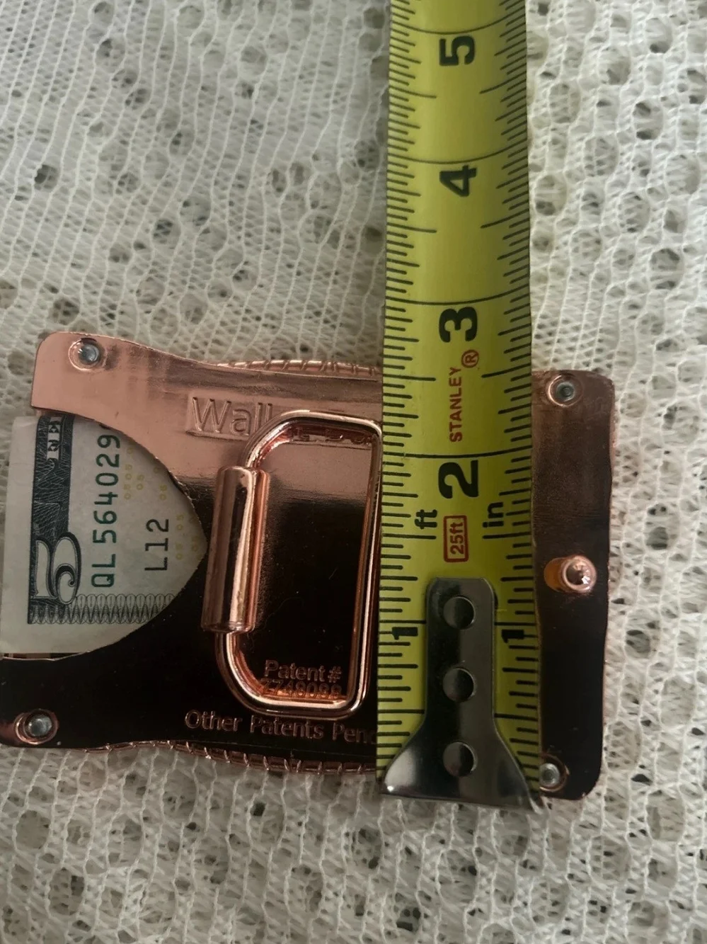 Wallet Buckle Crossed Pistols Wings Copper Western Money Holder Belt Buck